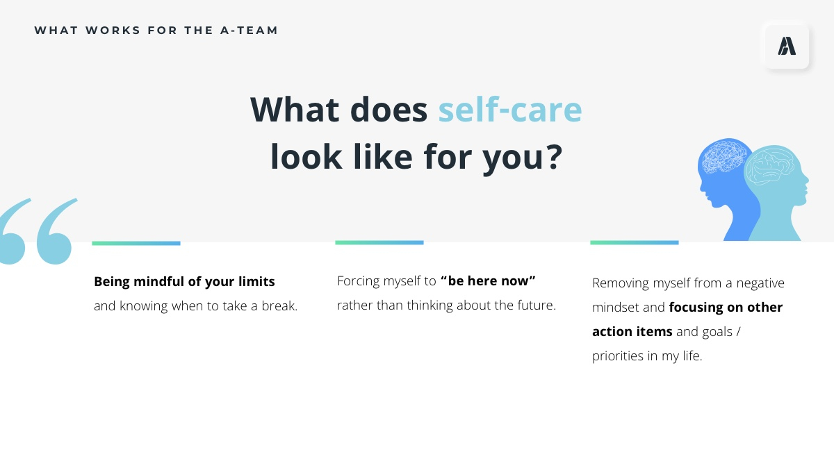 What does self-care look like for you?